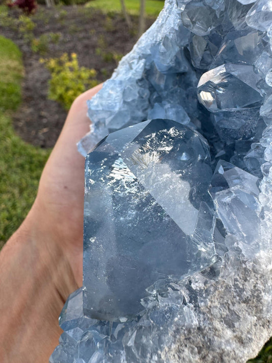 Large Celestine Geode from Madagascar – Rare Blue Celestite Cluster
